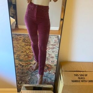 Madewell High Waist Velvet Pants